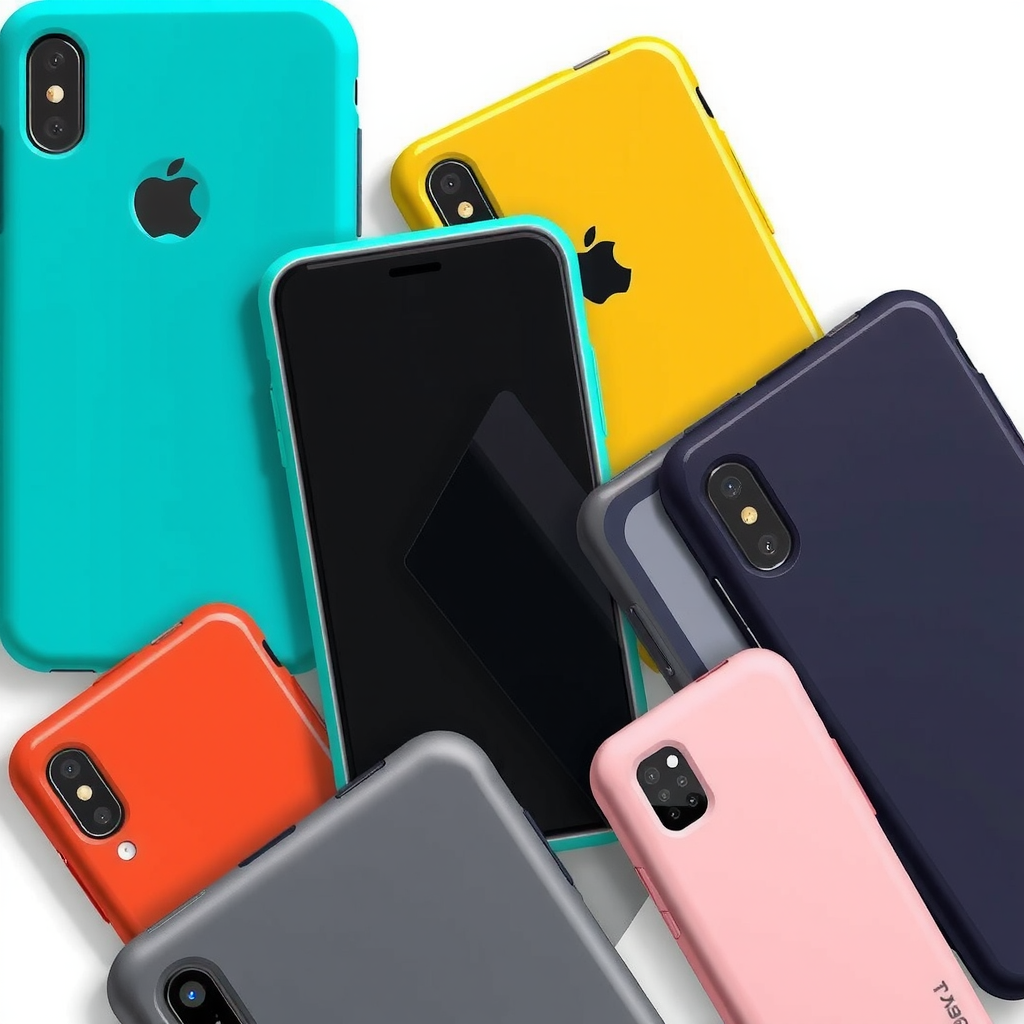 Protective cases and screen protectors for smartphones and tablets in various colors and materials